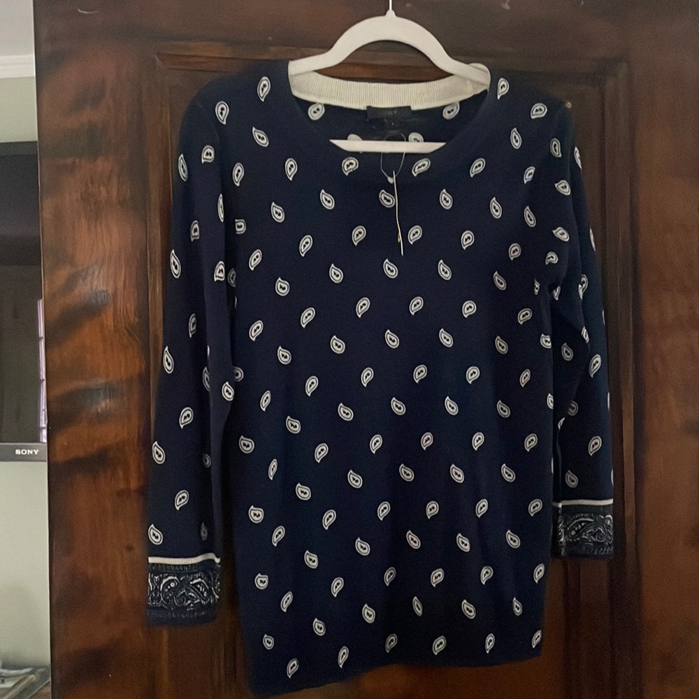 J crew navy long sleeve sweater - tags still on